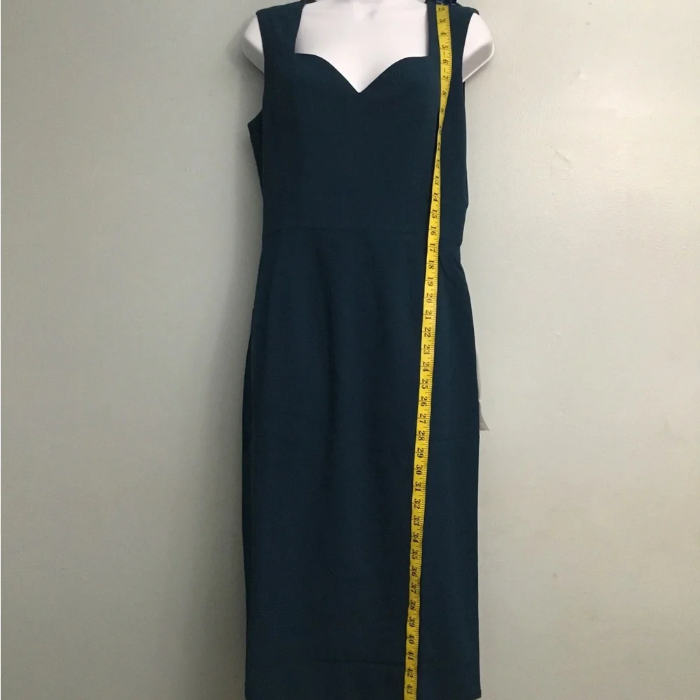 Dress the Population Blue Sheath Midi Dress Sweetheart Neckline - Picture 11 of 14